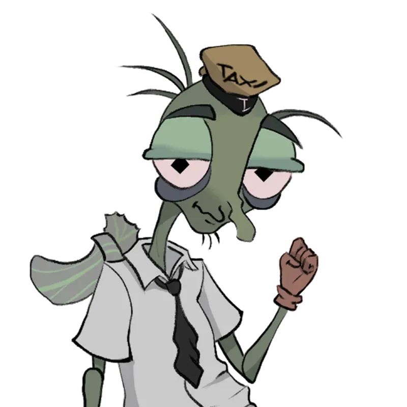 Bud-Z, the taxi-driving fly who stars in Cosmo Cab
